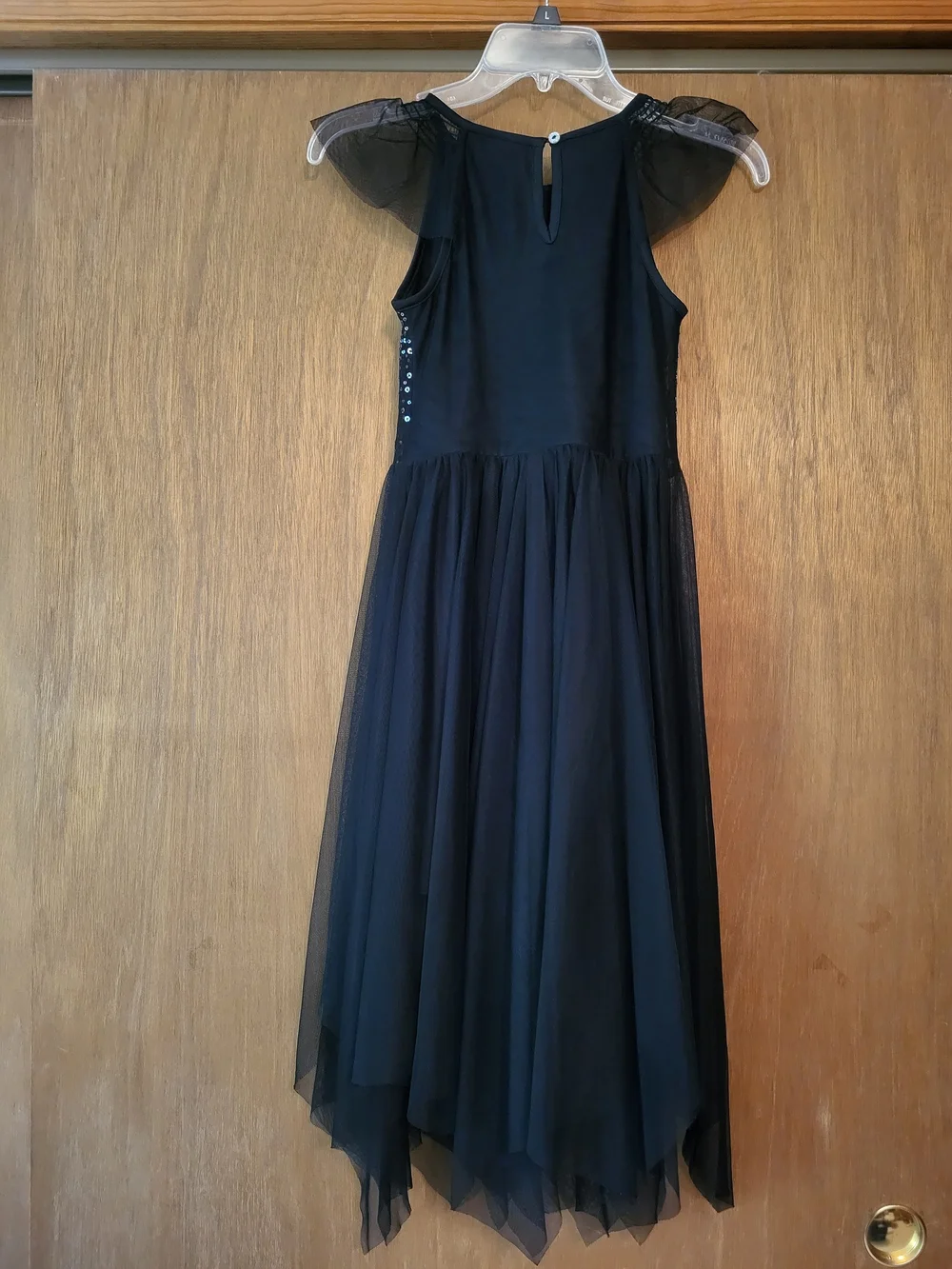 Cat And Jack Black Sparkle Tulle Party Dress, Girls Size 7/8
